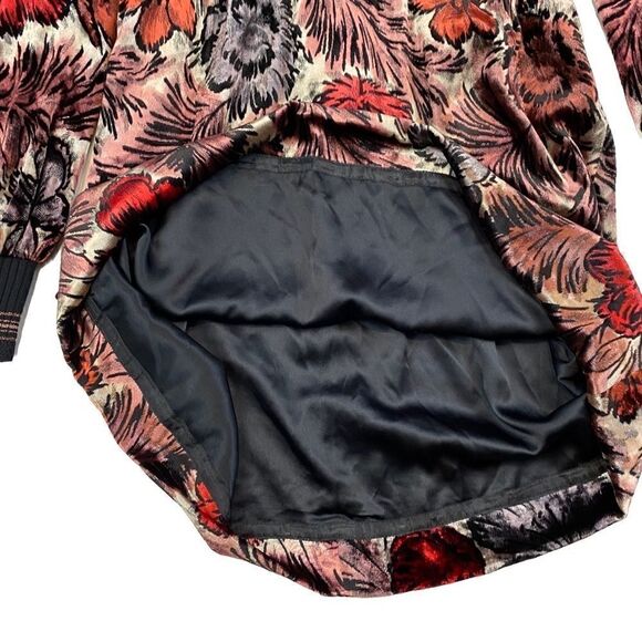 Marc Jacobs Velvet Jacquard Floral Long Sleeve Dress 10 - Picture 9 of 12